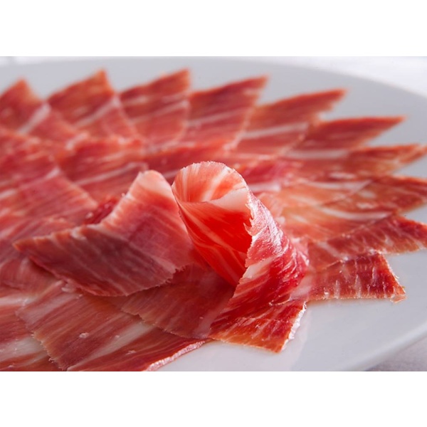 Plato di Jamon Iberico Pata Negra de Bellota, 90 gr. affettato a mano -  Beher