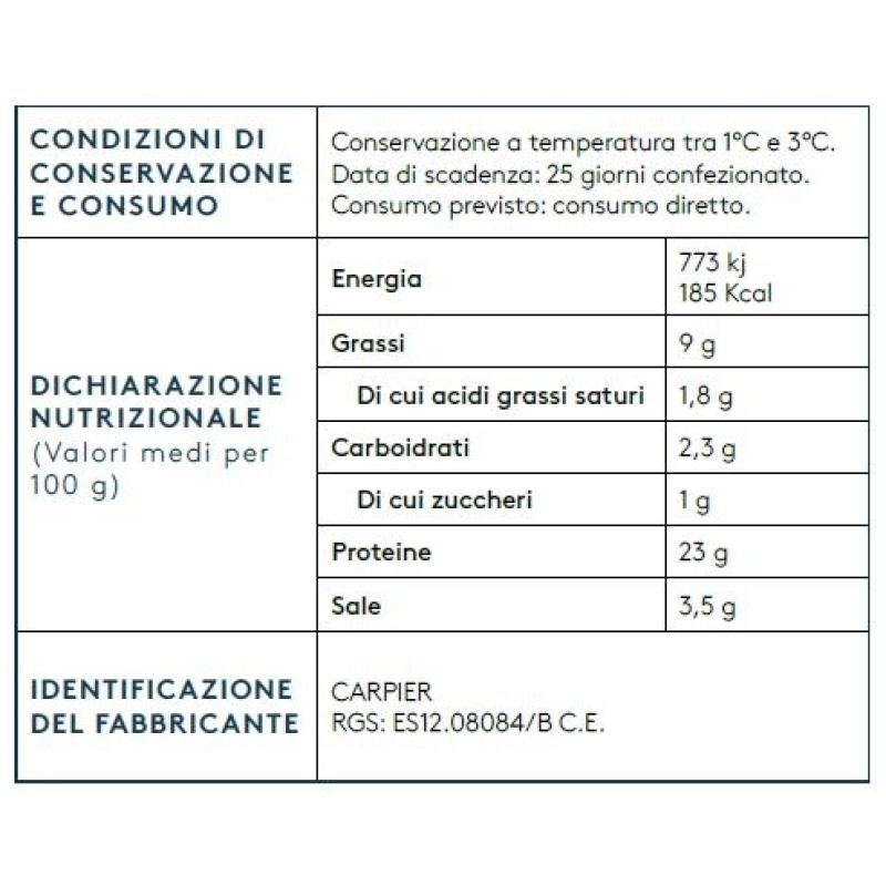 Coeur de filet de saumon fumé aromatisé avec nori, 150 gr - Carpier